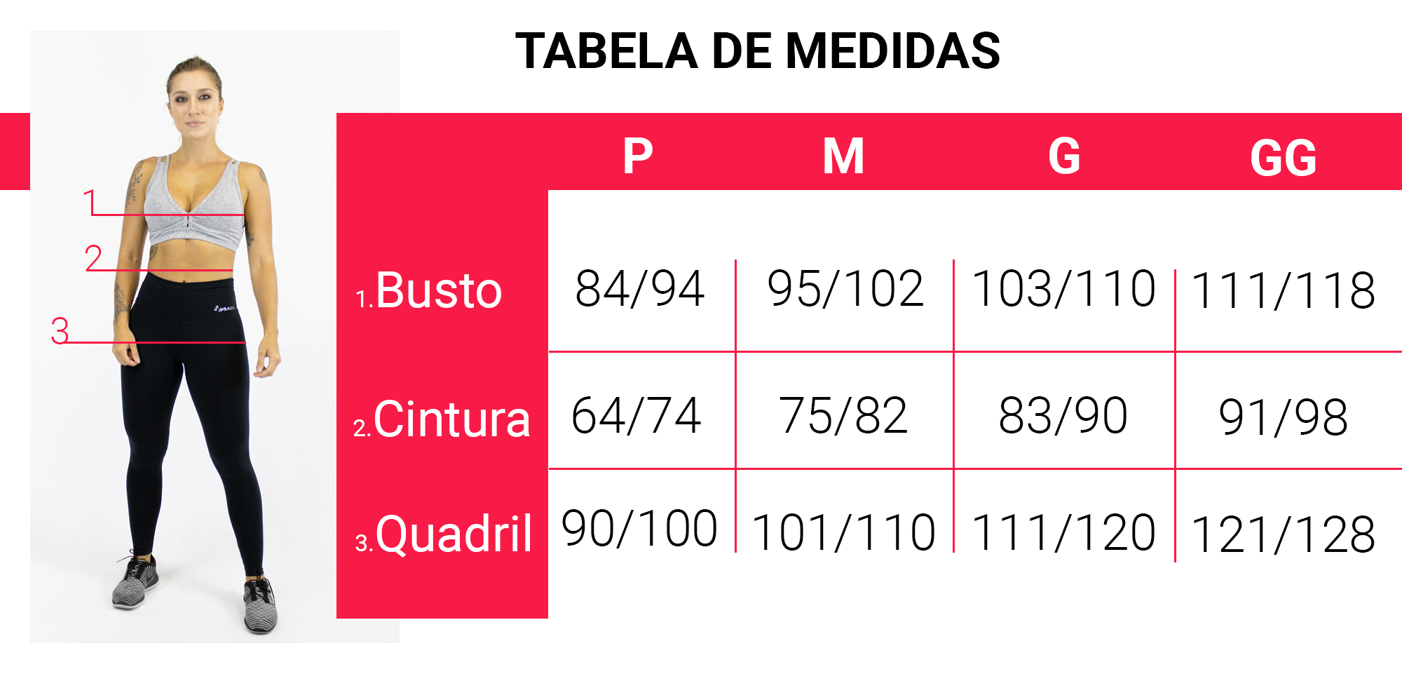 Tabela de Medidas